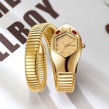 新款女士蛇形手镯水晶手表不锈钢手链时尚女孩石英腕表Religios Reloj Montre Femme - 彩色 - 查看 12