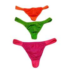 Set 2 Tangas Caballero Unitalla Colores Variados  Ropa Interior Sexy y Cómoda para Hombre Unitalla Cómoda y Sensual para Toda Ocasión - Neon - Ver 7