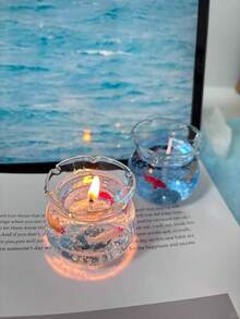 1个迷你鱼缸婚礼宾客蜡烛，香氛蜡烛，大豆蜡烛，蜡烛套装，闺蜜礼物，女士礼物，冬季礼物，香薰蜡烛，家居装饰蜡烛 - 彩色 - 查看 3