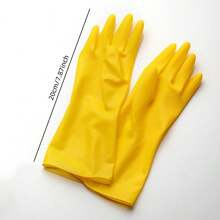 1 件长款、厚款、保暖内衬家用手套，适用于洗碗/清洁，彩色雏菊防滑 PVC 材料 - 彩色 - 查看 32