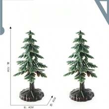 6pcs Cute Artificial Mini Christmas Tree Decor For Party, Christmas Tabletop Ornament - Multicolor - View 3