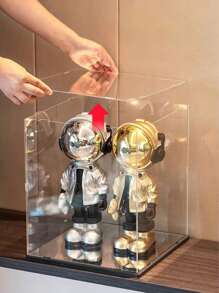 亚克力展示盒/收纳盒/防尘展示柜/礼品展示柜/收藏柜（高清加厚亚克力模块+镜面底座，需自行组装，请观看组装视频，易于组装），适用于展示雕像/产品展示/模型展示/积木娃娃展示/包包收纳/娃娃收藏/收藏展示，多种尺寸可选。