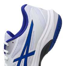 Asics 男士网球鞋 GAME FF 透气缓震训练运动鞋，低帮休闲通勤健身舒适鞋 1041A489-103 - 白色/藍色 - 查看 7