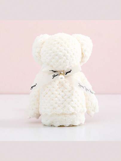 Toalla con forma de oso adorable, toalla de baño con forma de oso, toalla de expresión creativa suave, regalo de cumpleaños, regalo de boda, decoración de baño, favor de fiesta, toallas de ducha para salón de belleza, hotel, deportes, artículos esenciales para el hogar, toalla, cuidado de la piel