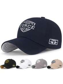 1 件男女通用棒球帽，做旧复古数字刺绣，街头风格设计，防晒，适合春夏户外活动