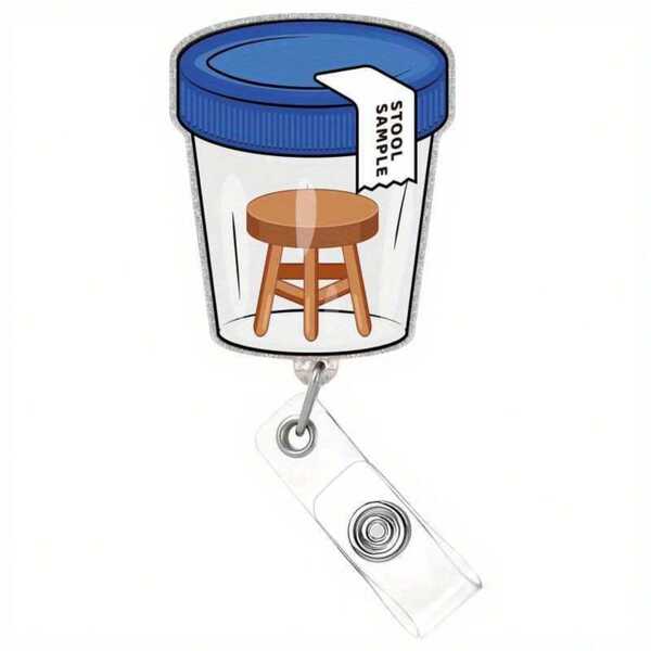 Badge Reel Holder Retractable With ID Clip, Nurse Badge Reel, Funny Badge Reel For Nurse Nursing RN Nurse LPN Medical Assistant Lab Techs MLT Cute Accessories