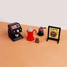5pcs Mini Coffee Machines, Dollhouse Beautiful Mini Coffee Machines, Dollhouse Model Ornaments, DIY Scene Ornaments, Micro Scene Decorations, Coffee Machine Models, Micro Scene Shooting Props Ornaments, Micro Scene Home Appliance Ornaments