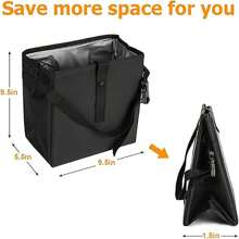 Foldable Car Trash Can With Large Capacity - Durable Polyester, Car Trash Can With Additional 40pcs Trash Bags Black, Easy-To-Clean, Hanging Storage Bag For Car Interior, Ideal Gift For Women & Men, Car Trash Can, Multifunctional Car Storage Bag