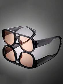 1 par de gafas con montura cuadrada de estilo para hombres, adecuadas para todas las estaciones, atuendos de moda, decoración de fiestas, actuaciones en el escenario, fotografía callejera, ciclismo, conducción, viajes al aire libre, vacaciones en la playa