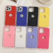 MZ015 SHS FUNDAS 3EN1 CANDY GLITTTER Funda para Celular Protector de Pantalla y Cámara - Blanco - Ver 2