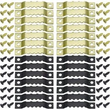 50 طقم / 150 قطعة خطاف إطار صغير مسنن مع 50 قطعة خطاف، 100 برغي، سهل الاستخدام مع البراغي لتعليق الصور والساعات واللوحات والأعمال الفنية والإطارات - متعدد الألوان - مشاهدة 9