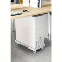 Adjustable Metal Computer Cart With Swivel Casters And Ventilation Cooling Base - Desktop PC Stand For Office Storage (PC Not Included) Outdoor Decor