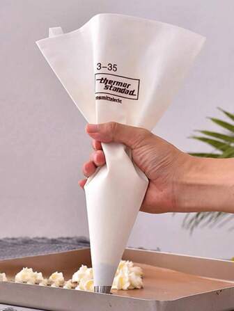 1/2/3pcs Reusable Thickened Piping Bags, Cake DIY Baking Decorating Tools Reusable For Easter Party Wedding Gifts, Large Canvas Cake Decorating Bags With Plastic Coating, For Frosting, Icing, Cupcakes, Cookies