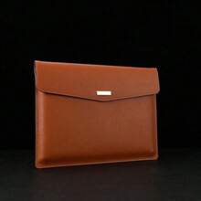 A4皮革文件夹，加厚防水文件袋，带扣，适用于商务/办公，可存放合同、发票和文件。防水PVC磁扣文件整理袋，适合返校季、学校用品 - 彩色 - 查看 17