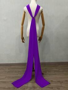 1pc White Bridal Tulle Halter Neckline Shawl Shoulder Strap, Adjustable Back Wedding Dress Accessory Fall Clothes For Women - Multicolor - View 21