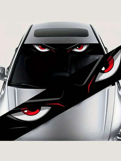 1pc Noticeable Car Windshield Eyes Sticker, Waterproof, Scratch-Resistant, Fit For All Vehicles - Cars, Sedans, SUVs