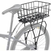 CXWXC Rear Bike Rack With Basket Bike Cargo Rack For Disc Brake NonDisc Brake Mount Bicycle Pannier Rack Touring Carrier Rack Fit 2629 And 700c - Black - View 1