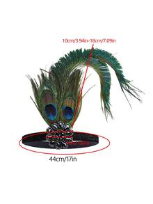 D EXCEED 1PC 1920's Flapper Headband For Women Gatsby Headpiece Faux Pearl Headdress Flapper Hair Accessories Suitable For Roaring Theme Party, Wedding, Halloween - Multicolor - View 9