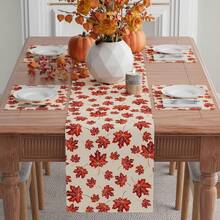 Herbst Ahorn Blatt Tischdecke Tisch Dekoration, Mehrere Größen für Küche, Esszimmer, Herbst Heim Dekoration - Verschiedenfarbig - Übersicht 9