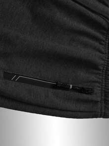 Pantalones deportivos casuales para hombre para primavera y otoño - con cinturón y bolsillos con cremallera, adecuados para correr, senderismo y actividades al aire libre - Negro - Ver 3