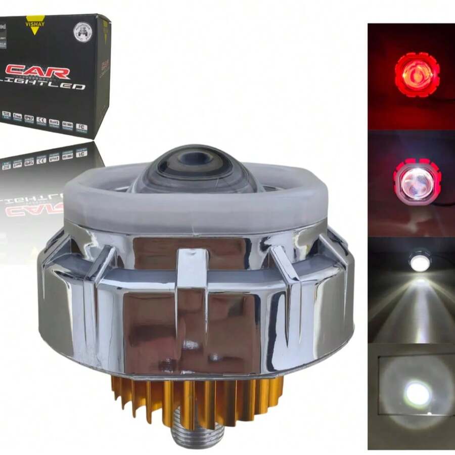 Tecnomoto Foco Faro Lupa Led Delantero Luz Blanca Ojo Angel P/moto - Versión básica - Ver 1