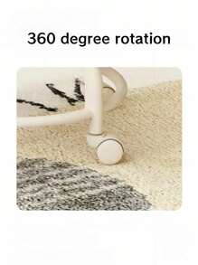 1 件移动矮凳带旋转脚轮 - 不含甲醛的塑料脚凳，适用于家庭、客厅、卧室 - 舒适的多用途圆形脚凳、工具和配件，无香型