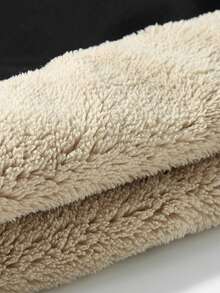 男士秋冬保暖休闲运动衫和裤子套装，羊毛 - 黑色 - 查看 4