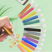 9-Piece Pearl Metallic 3D Painting Pen Set, Includes Semi-Transparent Waterproof Acrylic Paints For Glass Painting And DIY Craft Frames. The Paints Can Be Reapplied On Various Glass Surfaces Like Glassware, Cups, And Windows For Creative Decorative Painting And Doodle Designs.,Back To School,School Supplies - Multicolor - View 7