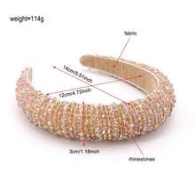 Luxury Rhinestone Begonia Women's Hair Tiara Crystal Colorful Baroque With Glitter - preto e dourado - 查看 5