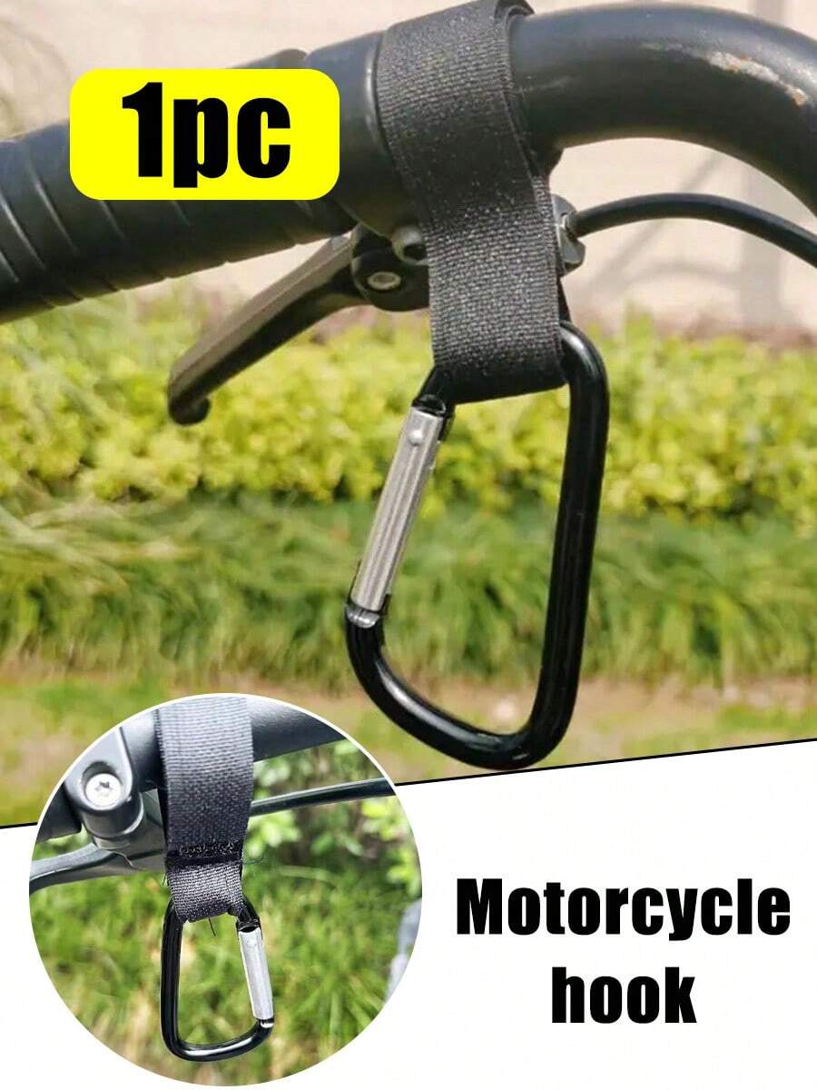 1pc Multifunctional Bicycle Hooks, Motorcycle Hooks For Delivery, Storage Of Luggage, Raincoats, Helmets - Black - View 1