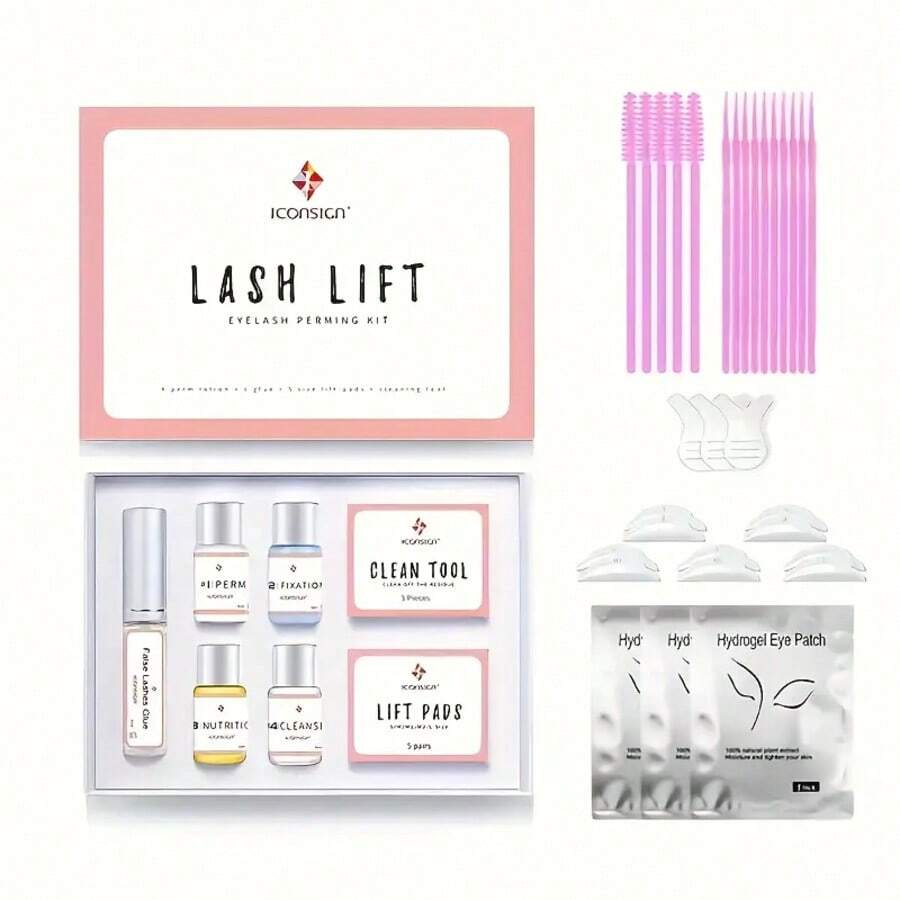 Lash Lift Kit, Eyelash Perm Kit, Professional Eyelash Curling Lash Extension Set, Glue Upgraded Version, Lash Extensions, Lash Curling, Semi-Permanent Curling Perming Kits Suitable For Salon Use - Bạc - Xem 1