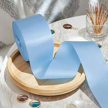 1 pieza Cinta colorida ajustada, decoración navideña y de Halloween, cinta de regalo de poliéster brillante, cinta de satén liso de unicolor, cinta de satén liso extra ancha para decoración de bodas, sillas, regalos, flores, adecuada para manualidades, bodas, cumpleaños - color mixto, suministros hechos a mano, tratamiento de superficie brillante, cara de satén de poliéster, decoración de bodas, borde elegante, textura suave, organizador de eventos, Ancho: 3.8cm, Longitud: 20m