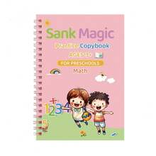 4pcs Children's Pencil Control & Intelligence Training Books, Montessori Educational Tools, Children's English Practice Copybooks, Grooved Magic Copybooks, Reusable Pencil Control Training Books, Preschool Handwriting Practice Books - Multicolor - View 6