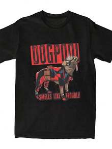 180g Pure Cotton 2025 New Deadpool & Wolverine Dogpool Smells  Women T Shirt Stuff Awesome Tees T-Shirts 100% Cotton Plus Size Clothes - 黑色5 - 查看 1