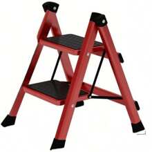 1pc 2 Steps Folding Step Stools, Bandwidth Non-Skid Pedals, Folding Ladder, Sturdy Ladder, Very Suitable For Kitchen And Home Use