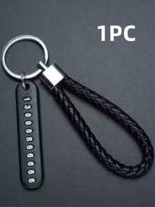 1pc Anti-Lost Car Keychain, Phone Number Card Keyring, Phone Number Plate, Lock Key Ring Auto Vehicle Key Chain, Car Accessories