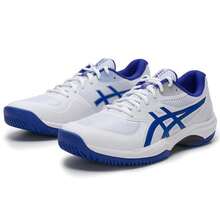 Asics 男士网球鞋 GAME FF 透气缓震训练运动鞋，低帮休闲通勤健身舒适鞋 1041A489-103 - 白色/藍色 - 查看 3