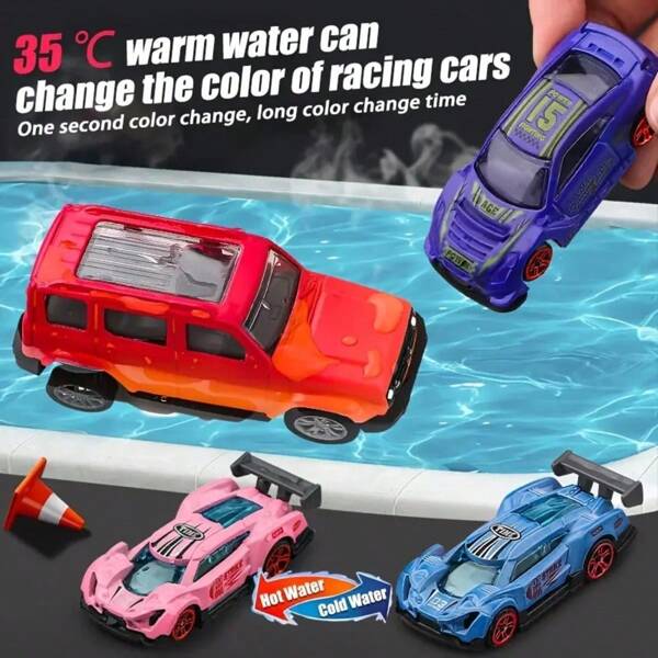 1:64 Mini Color Changing Alloy Racing Car Model, Inertial Sliding Toy Car For Parent-Child Interaction, Back To School, Holiday Gift, Boys & Girls