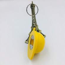 Construction Safety Hard Hat Keychain - Mini Plastic Model Keyring Gift Accessory - Multicolor - View 8