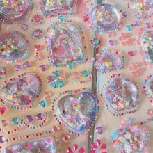 Vintage Manga Girl 3D Diamond Shake Water Injection Adhesive Sticker Journal Phone Case Decorative Sticker - Color - View 1