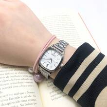 Elegant And Exquisite Women's Square Quartz Watch - 銀色 - 查看 3