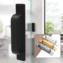 Manija de puerta de aleación de aluminio autoadhesiva - Diseño moderno apto para puertas de vidrio y corredizas - Disponible en negro, plateado, dorado - Multicolor - Ver 5
