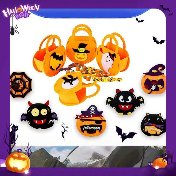 1pc Halloween Pumpkin Gift Bags, Trick Or Treat Bags, Pumpkin Paper Gift Bag, Pumpkin Paper Bag, Halloween Sugar Paper Bags, Halloween Pumpkin Treat Bags, Halloween Pumpkin Kraft Paper Treat Bags, Halloween Pumpkin Gift Candy Bags