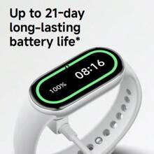 Xiaomi Smart Band 10（标准版）智能手环，150 多种运动模式，1.72 英寸 AMOLED 显示屏，增强型睡眠管理，个性化指导，超长电池寿命，仅支持英语和中文 - 銀色 - 查看 4