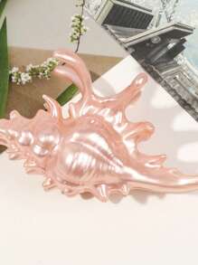 发夹 1 件海洋系列贝壳发爪夹，优雅的个性化发饰，适合休闲聚会、工作、旅行、海滩照片、服装搭配发饰、学校用品、大学秋季配饰