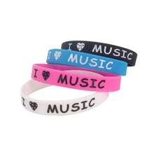 1 件/3 件激励焦点成功实现信念橡胶手环硅胶腕带 - 黑色 - 查看 10