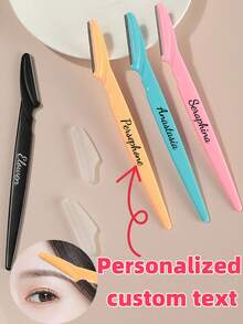 مبراة حواجب من الفولاذ المقاوم للصدأ مخصصة للمبتدئين، شفرة حلاقة حادة، مبراة حلاقة الحواجب، تجميل وتشذيب الحواجب