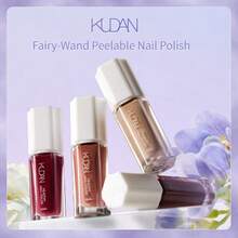 1 Bottle 10ml Water-Based Nail Polish, Quick Drying, Long-Lasting, Peel-Off, Suitable For Students, Alcohol-Free Nails - Burgundy - View 5