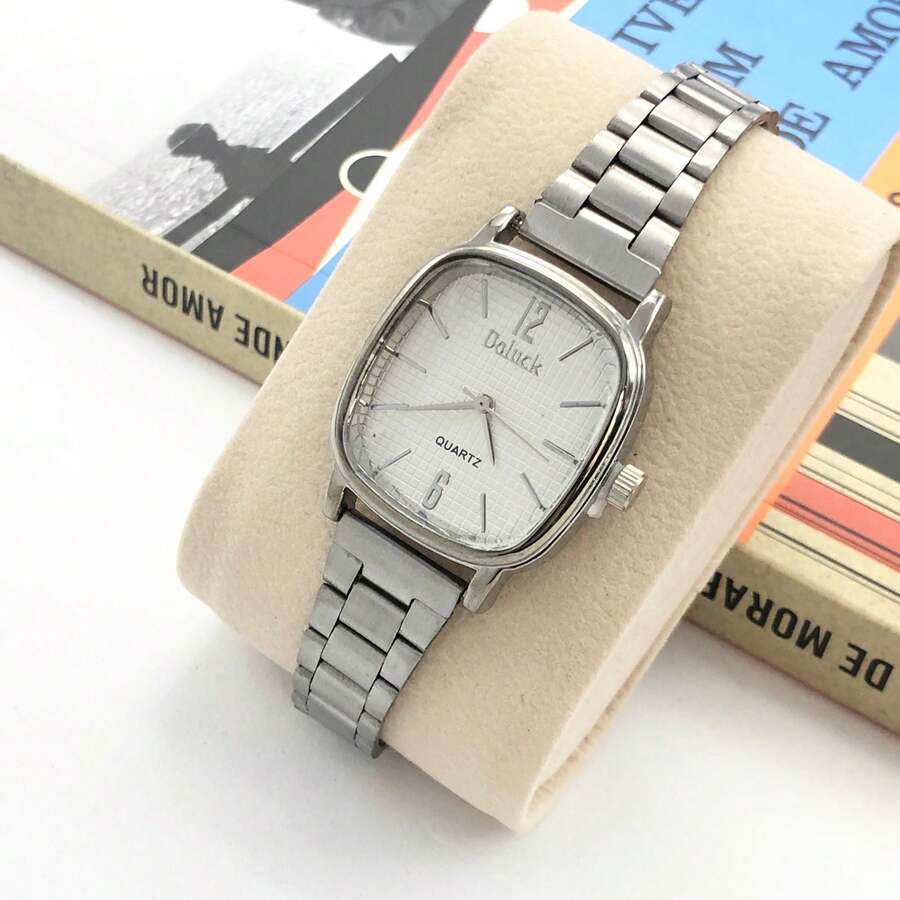 Elegant And Exquisite Women's Square Quartz Watch - 銀色 - 查看 1