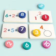 数学加减法学习玩具积木，数字分解学习，数学拼图匹配积木玩具，数字分解桌面游戏，适合男孩和女孩的桌面数字学习玩具 - 圣诞礼物 - 數學教具 - 查看 4